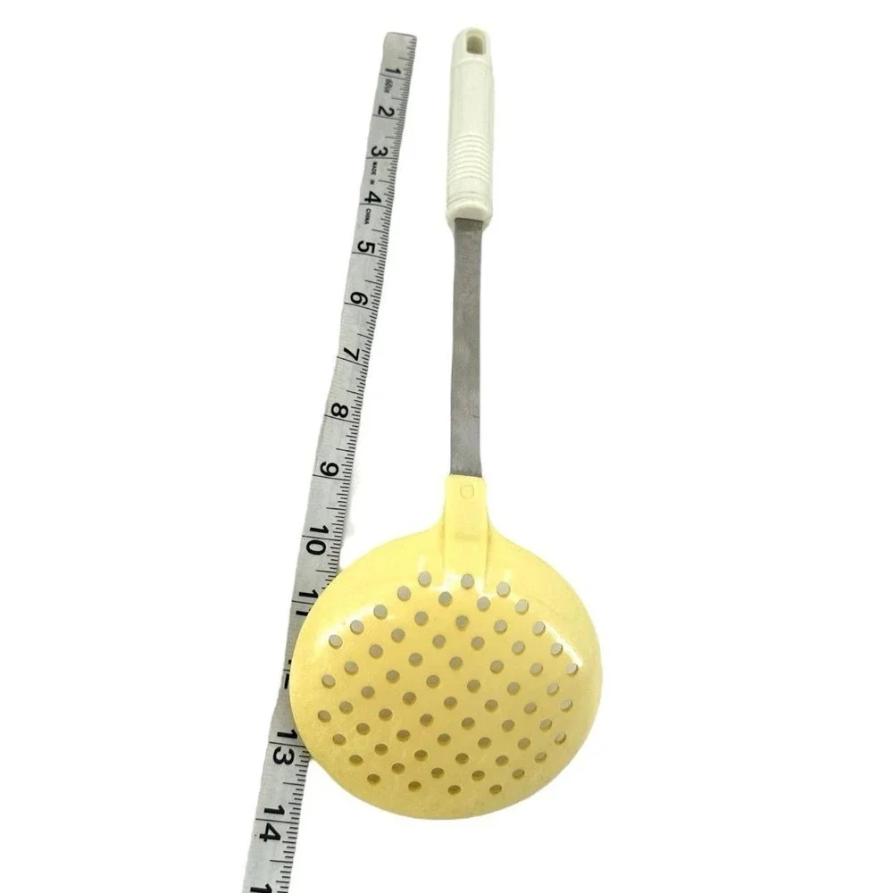 Vtg Rostfrei Inox Slotted Skimmer Spoon Serving Spoon Stainless And Plastic